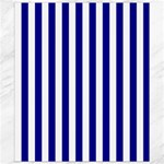 Vertical Stripes - White and Dark Blue Canvas 8  x 10 