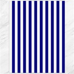 Vertical Stripes - White and Dark Blue Canvas 12  x 16 