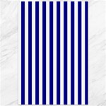 Vertical Stripes - White and Dark Blue Canvas 12  x 18 