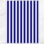 Vertical Stripes - White and Dark Blue Canvas 18  x 24 