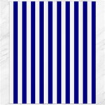 Vertical Stripes - White and Dark Blue Canvas 20  x 24 