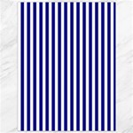 Vertical Stripes - White and Dark Blue Canvas 36  x 48 