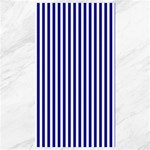Vertical Stripes - White and Dark Blue Canvas 40  x 72 