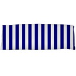 Vertical Stripes - White and Dark Blue Body Pillow Case (Dakimakura) (One Side)
