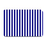 Vertical Stripes - White and Dark Blue Plate Mat