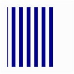 Vertical Stripes - White and Dark Blue Small Garden Flag (Two Sides)
