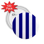 Vertical Stripes - White and Dark Blue 2.25  Button (100 pack)