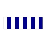 Vertical Stripes - White and Dark Blue Sticker Bumper (10 pack)