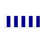 Vertical Stripes - White and Dark Blue Sticker Bumper (100 pack)