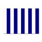 Vertical Stripes - White and Dark Blue Sticker A4 (10 pack)