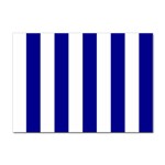 Vertical Stripes - White and Dark Blue Sticker A4 (10 pack)