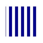 Vertical Stripes - White and Dark Blue Greeting Card 5  x 7 