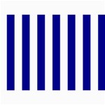 Vertical Stripes - White and Dark Blue 5  x 7  Photo Cards