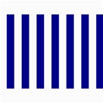 Vertical Stripes - White and Dark Blue 5  x 7  Photo Cards