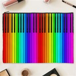 Rainbow Piano Keyboard  Cosmetic Bag (XXXL)