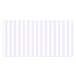 Vertical Stripes - White and Pastel Violet Satin Shawl