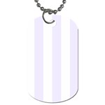 Vertical Stripes - White and Pastel Violet Dog Tag (Two Sides)