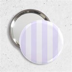 Vertical Stripes - White and Pastel Violet 2.25  Handbag Mirror