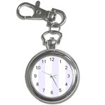 Vertical Stripes - White and Pastel Violet Key Chain Watch