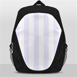 Vertical Stripes - White and Pastel Violet Backpack Bag