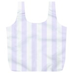 Vertical Stripes - White and Pastel Violet Full Print Recycle Bag (XL)