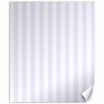 Vertical Stripes - White and Pastel Violet Canvas 8  x 10 