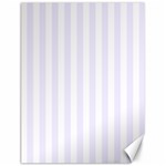 Vertical Stripes - White and Pastel Violet Canvas 12  x 16 