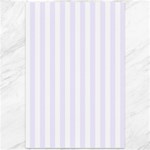 Vertical Stripes - White and Pastel Violet Canvas 12  x 18 
