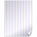Vertical Stripes - White and Pastel Violet Canvas 18  x 24 