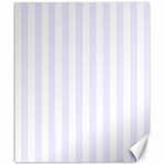 Vertical Stripes - White and Pastel Violet Canvas 20  x 24 