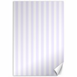 Vertical Stripes - White and Pastel Violet Canvas 20  x 30 