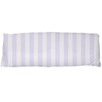 Vertical Stripes - White and Pastel Violet Body Pillow Case Dakimakura (Two Sides)