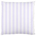 Vertical Stripes - White and Pastel Violet Large Cushion Case (One Side)