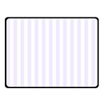Vertical Stripes - White and Pastel Violet Fleece Blanket (Small) (One Side)