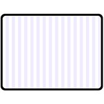 Vertical Stripes - White and Pastel Violet Double Sided Fleece Blanket (Large) (Two Sides)