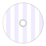 Vertical Stripes - White and Pastel Violet CD Wall Clock