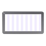 Vertical Stripes - White and Pastel Violet Memory Card Reader (Mini)
