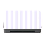 Vertical Stripes - White and Pastel Violet Memory Card Reader with CF