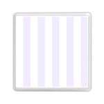 Vertical Stripes - White and Pastel Violet Memory Card Reader with Storage (Square)
