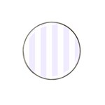Vertical Stripes - White and Pastel Violet Hat Clip Ball Marker