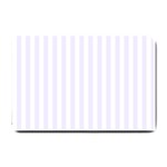 Vertical Stripes - White and Pastel Violet Small Doormat