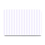 Vertical Stripes - White and Pastel Violet Plate Mat
