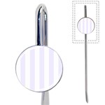 Vertical Stripes - White and Pastel Violet Book Mark