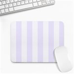 Vertical Stripes - White and Pastel Violet Small Mousepad