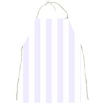 Vertical Stripes - White and Pastel Violet Full Print Apron