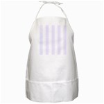 Vertical Stripes - White and Pastel Violet BBQ Apron