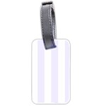 Vertical Stripes - White and Pastel Violet Luggage Tag (Two Sides)
