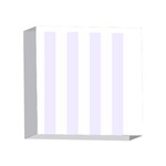 Vertical Stripes - White and Pastel Violet 4 x 4  Acrylic Photo Block
