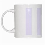 Vertical Stripes - White and Pastel Violet White Mug