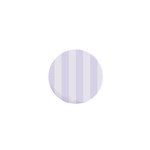 Vertical Stripes - White and Pastel Violet 1  Mini Magnet